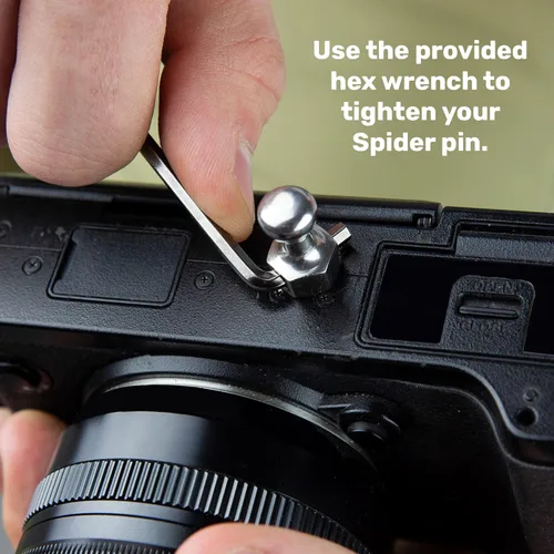 Vista 4 de Spider Holster - Funda para cámara BlackWidow + Pin - Funda de bloqueo automático para llevar una cámara ligera desde cualquier cinturón
