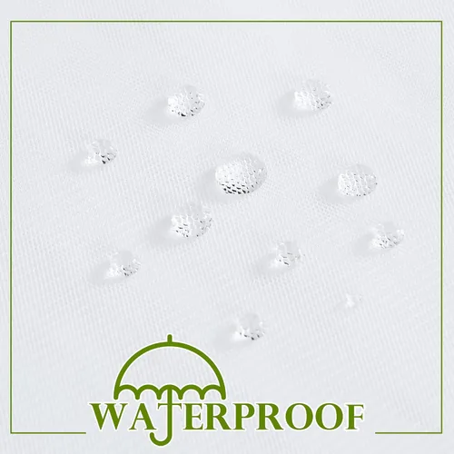 Vista 4 de RYB HOME 2 paneles de malla de jardín, cortinas de malla para porche de tamaño ajustable para exterior, cortinas ligeras para mosquitos para patio