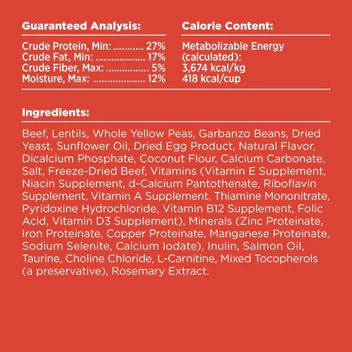 Vista 5 de Comida seca para perros BIXBI Rawbble, de ternera, 1.8 kg - Fabricado en EE. UU. sin comidas de carne ni rellenos - Comida cruda para perros