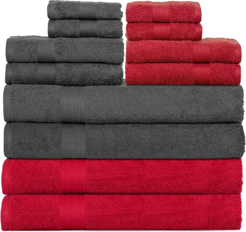 Vista 43 de Ample Decor Paquete de 4 toallas de mano de 600 GSM, 100% algodón, certificadas Oeko Tex, supersuaves, altamente absorbentes, de secado rápido