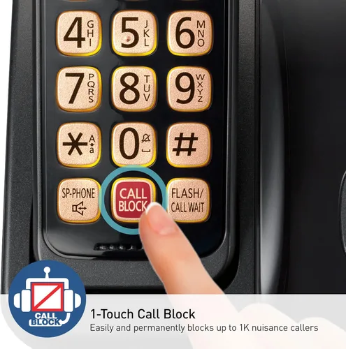 Vista 3 de Panasonic KX-TGD810B - Teléfono inalámbrico con bloqueo de llamadas avanzado, identificación de llamadas bilingüe, pantalla grande de alto