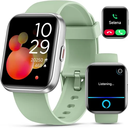 Vista 9 de Reloj inteligente para mujer, compatible con Android y iPhone, reloj de seguimiento de actividad física de 1.8 pulgadas con Alexa, alertas