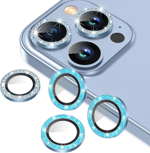 Vista 23 de AGVEE Paquete de 6 unidades para iPhone 12 Pro/12/12 Mini/11 Pro Max/11 Pro/11 Pro/11 Protector de lente de cámara, anillo de metal brillante