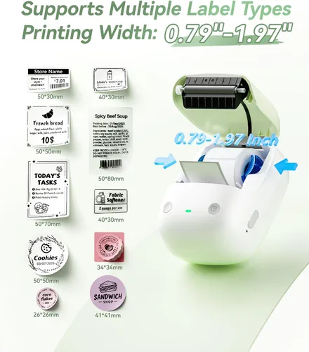 Vista 8 de NIIMBOT Máquina etiquetadora B2 con cinta para oficina en casa, verde