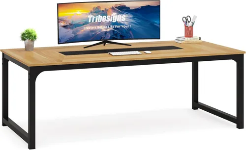 Vista 34 de Mesa para computadora Tribesigns moderna estilo sencillo para PC, portátil, estudio, moderna estación de trabajo para el oficina en casa