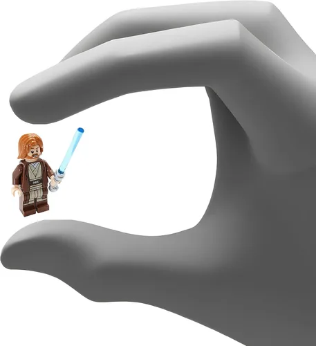 Vista 4 de Lego Mini figura de Star Wars – Obi-Wan Kenobi con sable de luz (aproximadamente 1.8 pulgadas de alto)