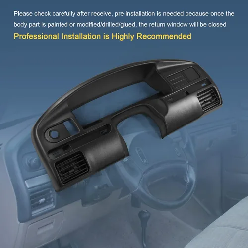 Vista 5 de JDMSPEED Reemplazo de bisel de panel de tablero para el racimo de instrumentos Compatible con (Solo motor de gasolina) 1994-1997 Ford F250 F350 F