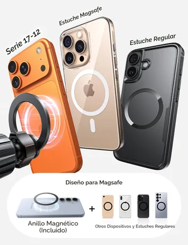 Vista 5 de LISEN Soporte magnético para teléfono MagSafe - Soporte magnético para teléfono de ventilación de coche 2026 para ventilación y tablero, accesorios