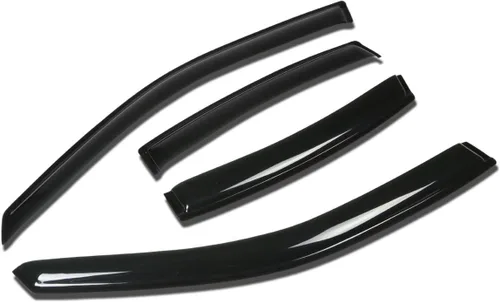 Vista 10 de Auto Dynasty 2 deflectores de ventana con cinta adhesiva para protección contra la lluvia, compatibles con Pontiac G6 Coupe 2005-2009, acrílico
