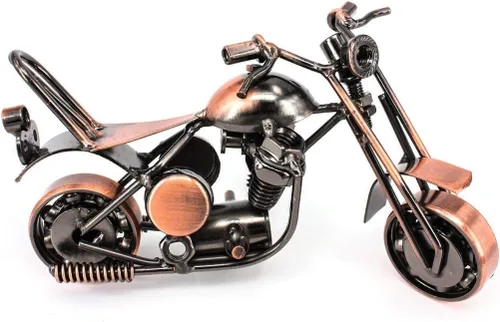 Trebisky Figura Decorativa de Motocicleta de Metal, Escultura de Motocicleta de Hierro, Decoración de Escritorio, Regalo de Arte, Vintage,