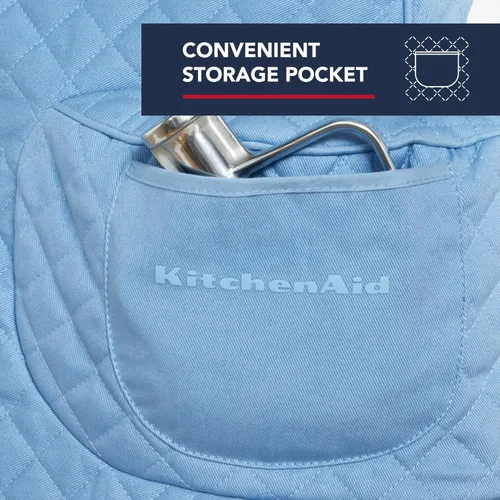 Vista 4 de KITCHENAID Funda ajustable para batidora de pie inclinable con bolsillo de almacenamiento, acolchada 100% algodón, 14.4 x 18 x 10 pulgadas