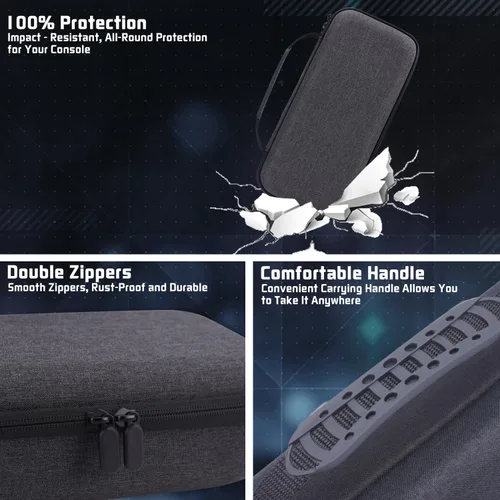 Vista 5 de HESPLUS Hard Carrying Case for ASUS Rog Ally ROG ALLY X 7 inch 120Hz Gaming Handheld, Game Console Travel Case Storage Bag with Large Space for