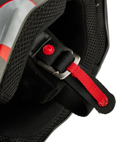 Vista 6 de Fox Racing Casco unisex para motocross V1, gris/rojo, talla XXL