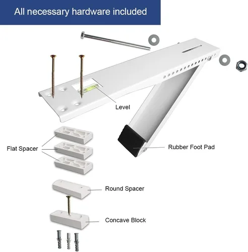 Vista 2 de ONELIGHT Soporte universal de aire acondicionado para ventana de aire acondicionado, resistente, hasta 165 libras