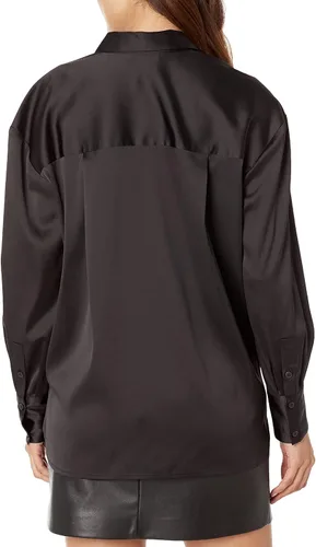 Vista 2 de The Drop Logan - Camisa de gran tamaño con hombros caídos para mujer