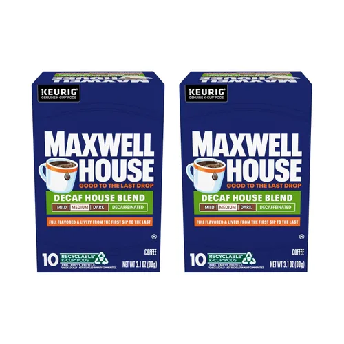 Vista 11 de Maxwell House Blend Descafeinado - Cápsulas de café K-Cup de tostado medio, mezcla de la casa (Caja de 84 cápsulas)