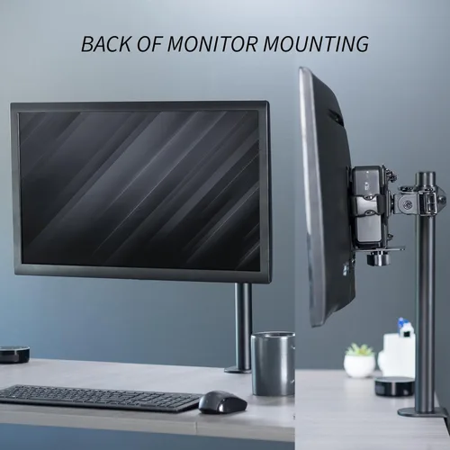 Vista 8 de VIVO Soporte ajustable de montaje para PC de cliente delgado, CPU VESA debajo del escritorio y soporte para computadora con brazo de monitor, negro