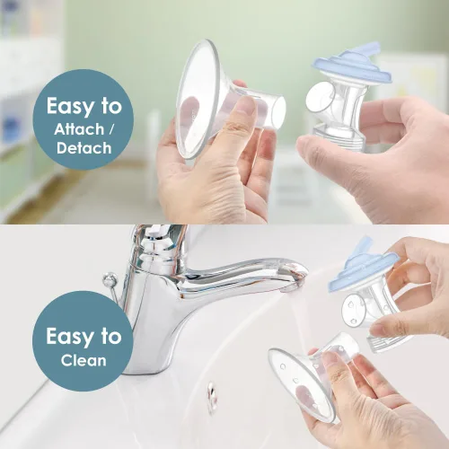 Vista 9 de Maymom MyFit - Juego de bridas de 0.67 pulgadas, conector de base de válvula de tubo protector pequeño compatible con bomba Medela en estilo Maxflow