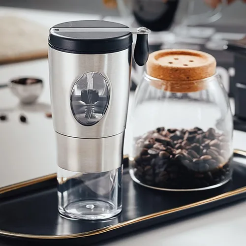 Vista 2 de Manual Coffee Grinder Stainless Steel Hand-held Coffee Grinder Hand-held Coffee Grinder With Adjustable Thickness