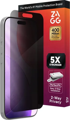 Vista 25 de ZAGG Glass Elite - Protector de pantalla antirreflejo para Apple iPhone 16e/ 14/13/ 13 Pro - Protección contra roturas 5X, tecnología antihuellas