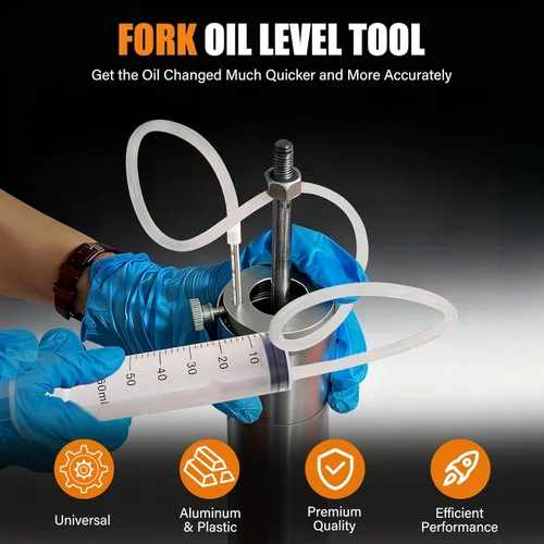 Vista 2 de Kit de herramientas universal de compresor de resorte de horquilla de motocicleta que funciona con la mayoría de horquillas invertidas