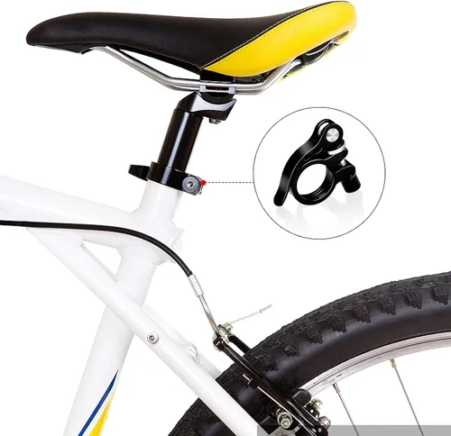 Vista 7 de WINOMO Abrazadera de asiento de bicicleta de 1.126 in de aleación de aluminio de carretera MTB Ciclismo bicicleta bicicleta liberación rápida tija