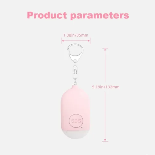 Vista 9 de Llavero de autodefensa impermeable con alarma de seguridad personal con luz LED SOS recargable de 120 dB, ayuda a ancianos y niños a emergencias
