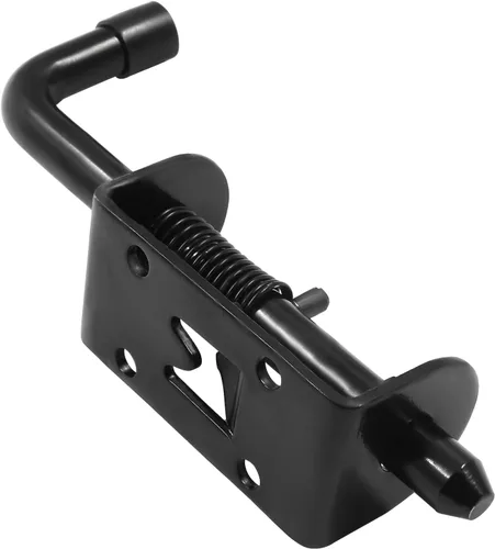 Vista 4 de Hordion 2 pernos de cierre de puerta con resorte de 5 pulgadas, perno de barril de acero inoxidable resistente, cerradura de puerta corredera