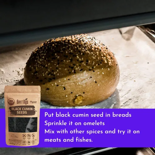 Vista 6 de RAWYA Semillas negras + aceite de semillas negras – Certificado orgánico USDA, prensado en frío, Nigella Sativa, aceite de semilla de comino