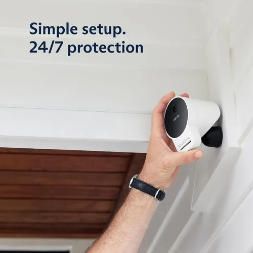 Vista 4 de SimpliSafe Cámara de Seguridad Exterior Serie 2, Cámara de Seguridad para el Hogar Inalámbrica y con Cable de 1080p - Compatible con Sistema