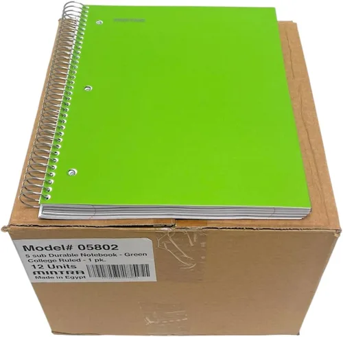 Vista 34 de Mintra Office Cuadernos de Espiral Duraderos, 5 Materias (Hielo Ártico, Rayado Universitario 1pk)