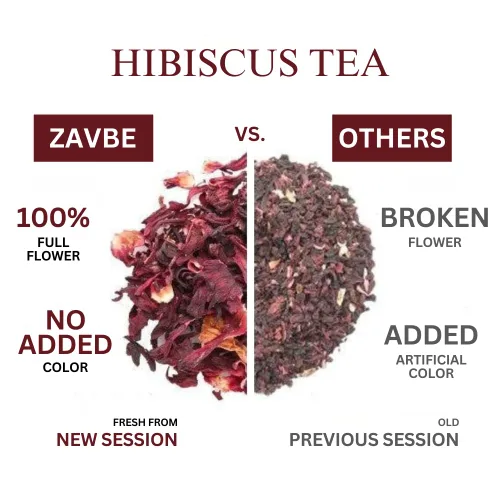 Vista 6 de ZAVBE Té de Hibisco 4oz Flor de Hibisco Seca Perfecta para Té de Hibisco en Hojas Sueltas, Flor de Jamaica, Cortada y Tamizada Envasada en Bolsa