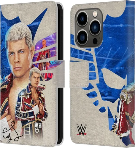 Vista 31 de Head Case Designs Officially Licensed WWE American Nightmare Flag Cody Rhodes Leather Wallet Case Compatible with Apple iPhone 7 Plus/iPhone 8 Plus