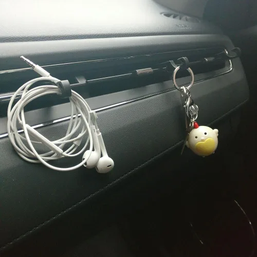 Vista 7 de Direct Silicone Auto - Funda para volante de automóvil de 13 a 15 pulgadas, con 4 ganchos de ventilación de aire, color negro