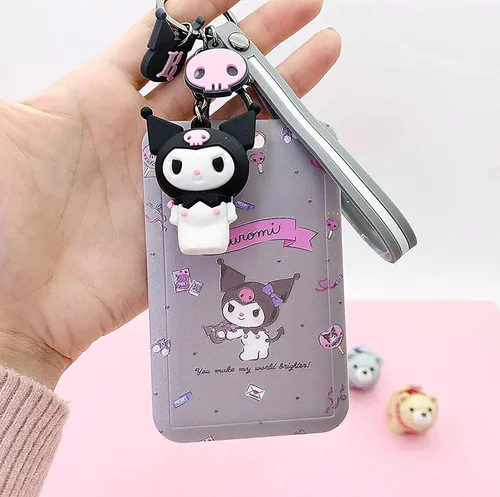 Vista 4 de My Melody Llavero Tarjeta ID Titular Anime Llavero Kuromi Cinnamoroll PomPurin