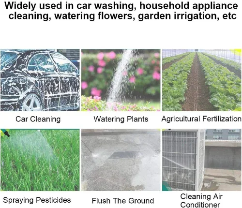 Vista 5 de Pulverizador de boquilla de manguera de jardín de alta presión con válvula de control de flujo, varita de riego ajustable para lavado de autos