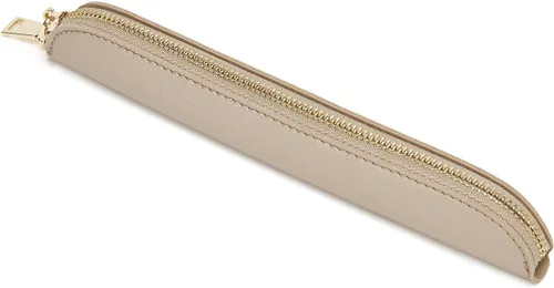 Vista 17 de Estuche delgado para lápices Skinny Pen Case Estuche para bolígrafos Cremallera de latón antiguo; algodón tejido resistente que mantiene su