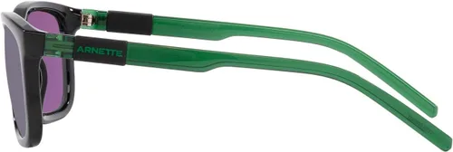 Vista 4 de ARNETTE Lentes de sol para niños, marco negro mate, lentes polarizadas con espejo gris oscuro, 2.008 in