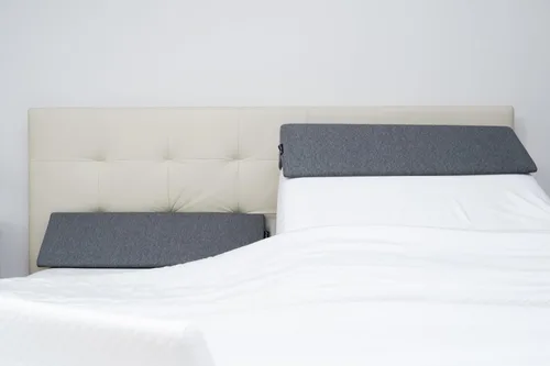 Vista 9 de XetraDesign Juego de almohadas de media cuña - Paquete de 2 - Gris - Queen