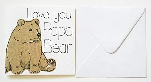 Vista 4 de Love you Papa Bear Birthday, Father's Day Card For Dad, Grandpa, Step Dad