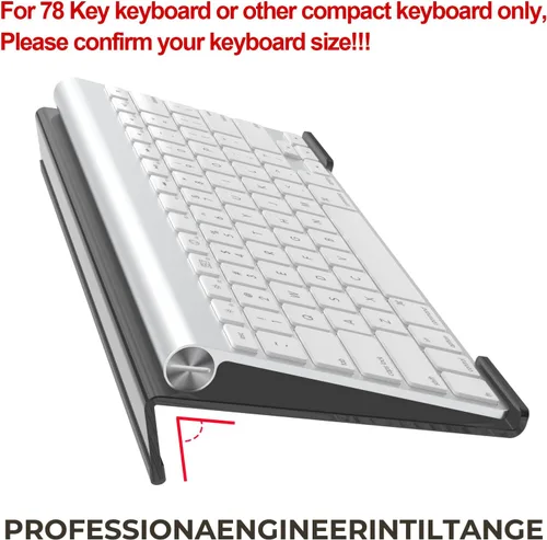Vista 3 de Soporte de teclado de computadora acrílico para escritorio, elevador de teclado, soporte de teclado para escritorio, elevador de teclado