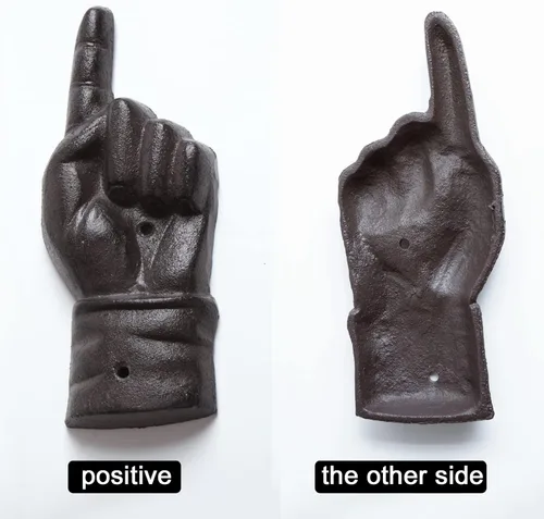 Vista 6 de GDYOOSHOW Letrero de dirección de hierro fundido con el dedo izquierdo vintage, placa para casa, jardín, bar, cafetería, tienda, puerta, puerta