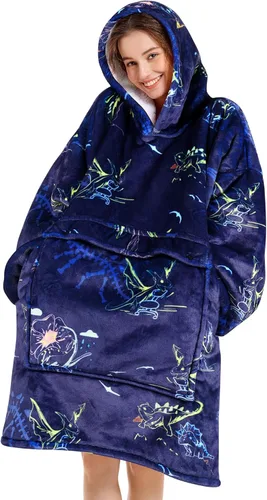 Vista 30 de Narecte Manta con Capucha Extra Grande y Acogedora, Manta con Capucha Usable para Adultos, Manta con Capucha Suave y con Capucha, Regalos