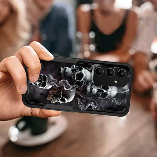 Vista 674 de Funda para Galaxy A14 5G, resistente de doble capa híbrida de policarbonato duro, goma suave, a prueba de golpes, funda protectora resistente