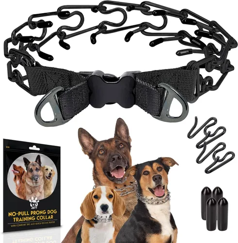Vista 8 de PetJett Collar de Ahogo para Perros Collar de Entrenamiento Collar de Púas Ajustable para Perro Collar de Liberación Rápida de Pellizco para Perro
