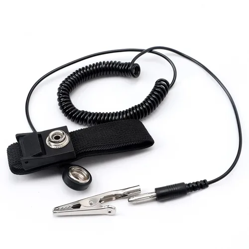 Vista 8 de STREBITO Correa de muñeca antiestática, banda de muñeca antiestática de 11 pulgadas, pulsera de conexión a tierra, correa de muñeca ESD, pulsera