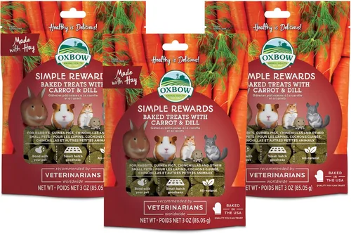 Vista 17 de Oxbow Simple Rewards - Golosinas de arándano horneadas, golosinas de conejo y conejillo de indias hechas con heno Timothy, aperitivo saludable