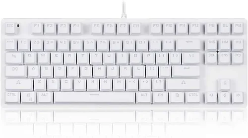 Teclado mecánico para juegos K917 RGB Teclado retro de 87 teclas, interruptor azul, retroiluminación LED, teclas redondas, teclado iluminado