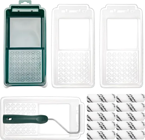 Vista 7 de Kit de rodillo de pintura de espuma CoatPro Twools, 2 pulgadas, paquete de 10 rodillos pequeños con rodillo de pintura de espuma de alta densidad