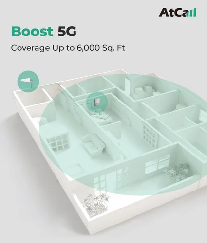 Vista 5 de Amplificador de teléfono celular para el hogar, hasta 6,000 pies cuadrados, pantalla LCD inteligente, antena interior incorporada, Boost 5G 4G LTE